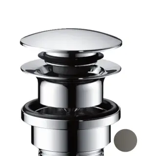 Axor Донный клапан Push-Open для раковины и биде, универсальный, цвет: полированный черный хром 51300330
