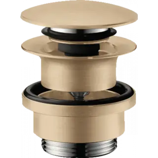 Hansgrohe Донный клапан для раковины Push-Open универсальный, цвет: шлифованная бронза 50100140