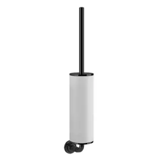 Gessi Venti20 Ершик для унитаза подвесной с латунной колбой, цвет: белый/черный матовый 65419#299