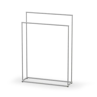 Decor Walther Mikado Полотенцедержатель 86 см, напольный, двойной, цвет: сталь матовая 0523076