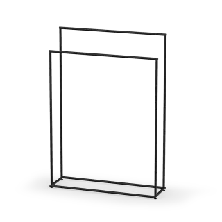 Decor Walther Mikado Полотенцедержатель 86 см, напольный, двойной, цвет: черный матовый 0523060