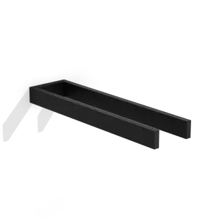 Decor Walther Contract Полотенцедержатель 33 см, подвесной, двойной, цвет: черный матовый 0651160
