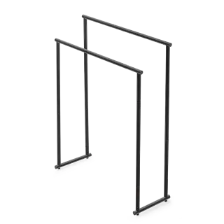 Decor Walther Bar Полотенцедержатель 87 см, напольный, двойной, цвет: черный матовый 0509260