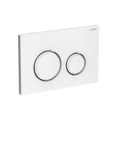 Geberit Sigma 21 Кнопка смыва для инсталляции, стеклянная, цвет: белый, окантовка хром глянцевый 115.884.SI.1