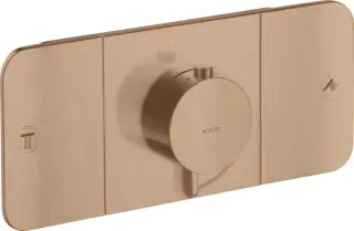 Axor One Термостат для душа встраиваемый на 2 потребителя, цвет: шлифованное розовое золото 45712310