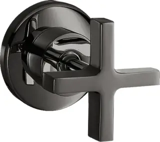 Axor Citterio Запорный вентиль с вентилем, внешняя часть, цвет: полированный черный хром 39965330