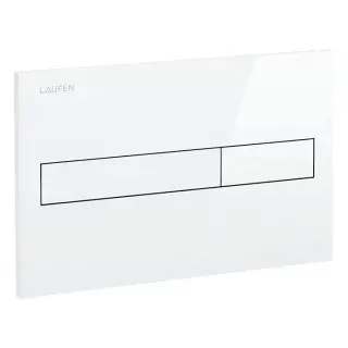 Laufen Installation System Смывная клавиша 25х1хh16 см, двойной смыв, цвет: белый 8.9566.1.000.000.1