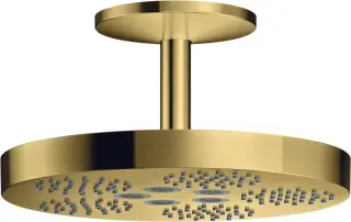 Axor One Верхний душ 28,2 см, 1 вид струи, кронштейн потолочный 12 см, цвет: полированное золото 48493990