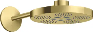 Axor One Верхний душ 28 см, 2 вида струи, кронштейн настенный 38,9 см, цвет: шлифованная латунь 48492950