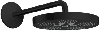 Axor One Верхний душ 28,2 см, 1 вид струи, кронштейн настенный 39 см, цвет: матовый черный 48491670