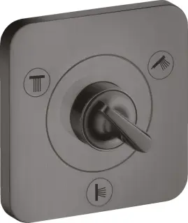 Axor Citterio E Запорный/переключающий вентиль, внешняя часть, цвет: шлифованный черный хром 36772340