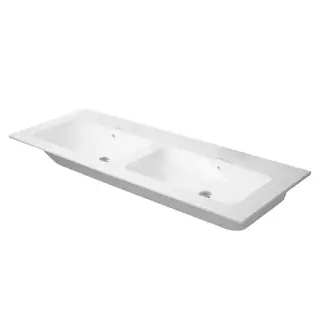 Duravit Me by Starck Двойная раковина для мебели с перел., 130x49 см, цвет: белый 2336130060
