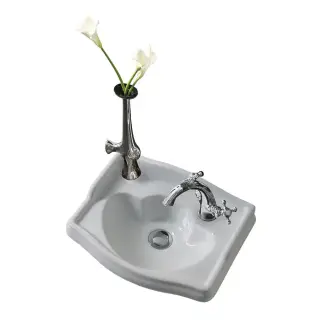 Kerasan Retro Раковина подвесная 41x30 см, с 1 отверстием под смеситель справа, цвет: Bianco 103301*1 dx