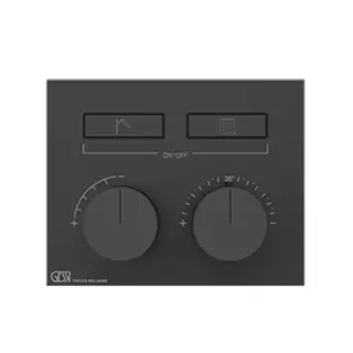 Gessi Hi-Fi Термостат для душа встраиваемый, 2 потребителя, цвет: black metal brushed PVD 63004#707