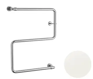 Margaroli Vento 408 Полотенцесушитель водяной для ГВС 52,7х66h (int 61), диагональное, цвет: white 408S610WH