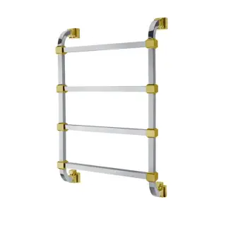 Margaroli Concerto 732 Полотенцесушитель водяной для ГВС 53х81h (int 47), нижнее, цвет: chrome/gold 7324704CON