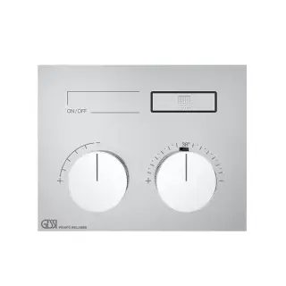 Gessi Hi-Fi Термостат для душа встраиваемый, запорный вентиль, внешняя часть, цвет: chrome 63002#031