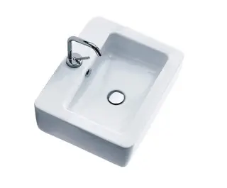 Kerasan Ego Раковина 50x40 см, с 1 отверстием под смеситель и переливом, цвет: Bianco 324101*1