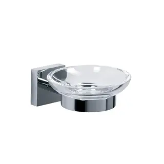 Jorger Charleston Square Мыльница со стеклянной чашей, подвесная, цвет: хром 634.00.007.000