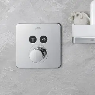 Axor Shower Select Термостат для душа встраиваемый, 2 потребителя, внешняя часть, цвет: хром 36707000