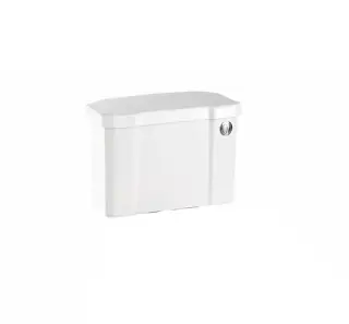 Burlington Regal Бачок с кнопкой и сливным механизмом, цвет: белый/хром глянцевый C2