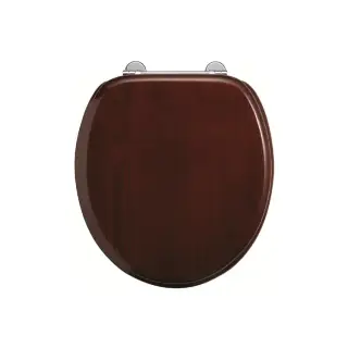 Burlington Classic Крышка-сиденье для унитаза, с микролифтом, петли хром, цвет: красное дерево мат. S42