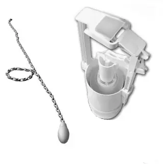 Kerasan Retro Механизм слива для высокого бачка, цвет: Cromo 754590