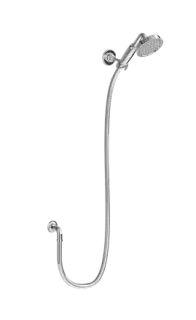 Burlington Riviera Ручной душ, шланг 175 см, держатель лейки, подключение, цвет: хром глянцевый RIV20 CHR