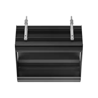 Gessi Binario Профиль линейный 46 cм, для 2 модулей, установка Shift-Fix, цвет: matte black 61004#299
