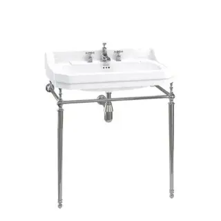 Burlington Edwardian Консоль под раковину B18 1TH, напольная 72х42,5х74,5h см, цвет: хром глянцевый T50 CHR