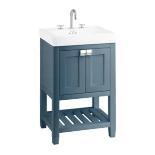 Burlington Riviera Раковина подвесная 58х46,8 см, перелив, 3 отв. под смеситель, цвет: белый глянец RIV1 3TH