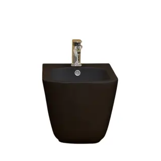 Kerasan Tribeca Биде подвесное 54x35 см, с 1 отвер. под смес., креп. и переливом, цвет: Nero matt 512531