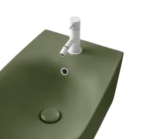 Kerasan Nolita Биде напольное 55x35 см, с 1 отвер. под смес., с перел. и креп., цвет: Verde matt 532011*1