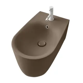 Kerasan Nolita Биде подвесное 55x35 см, с 1 отвер. под смеситель, с креп. и перел., цвет: Bruno matt 532588*1