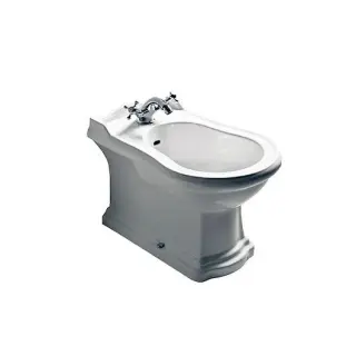 Kerasan Retro Биде напольное BTW 61x39 см, с 1 отв. под смеситель и переливом, цвет: Bianco 102201*1