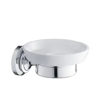 Burlington Savoy Мыльница с керамической чашей, подвесная, цвет: хром глянцевый RA51