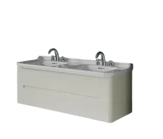 Kerasan Waldorf Тумба под раковину на 150 см, подвесная 144x51x50h см, с 4мя ящ., цвет: Bianco matt 925430