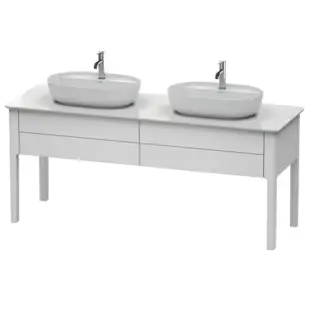 Duravit Luv Консоль из кварцевого камня с 2мя вырезами, 20x178,8xh59,5 cм, цвет белый LU9467B1717