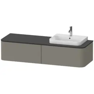 Duravit Happy D.2 Plus Тумба подвесная 354x160xh55 cм, DX, цвет stone grey satin matt HP4944R9292