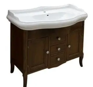 Kerasan Retro Тумба под раковину на 100 см, напольная 100x54x75h см, с 2мя двер., цвет: Colore Noce 734740