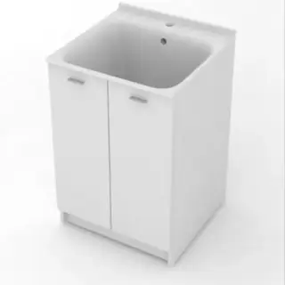 Kerasan Aquadom Тумба для постирочной 60x60x86h см, напольная, с рак. и сиф., цвет: Bianco matt 9165k3*1