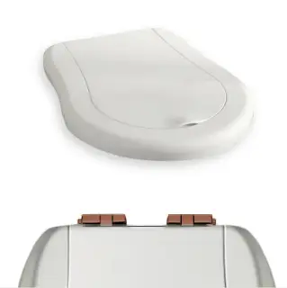 Kerasan Retro Крышка-сиденье для унитаза, с микролифтом, крепление бронза, цвет: Bianco lucido 108401