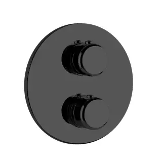 Gessi Goccia Термостат для душа встраиваемый, 2 потребителя, запорный вентиль, цвет: matte black 33844#299