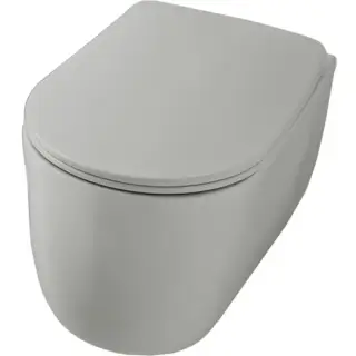 Kerasan Nolita Унитаз подвесной 55x35 см, безободковый, с креплением, цвет: Grigio matt 531459