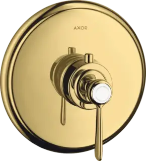 Axor Montreux Термостат для душа встраиваемый, HighFlow, внешняя часть, цвет: полированное золото 16824990