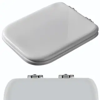 Kerasan Waldorf Крышка-сиденье для унитаза, с микролифтом, крепление хром, цвет: Bianco lucido 418801