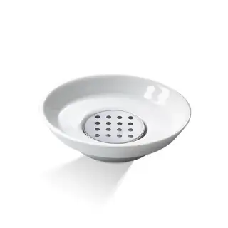 Decor Walther Universal DW 550 Мыльница с керамической чашей, настольная, цвет: сталь 0812700