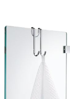 Decor Walther Universal DH 1 Крючок двойной на стекло душевой кабины, цвет: хром 0900600