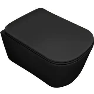 Kerasan Tribeca Унитаз подвесной 54x35 см безободковый, с креплением, без сидения, цвет: Nero matt 511431