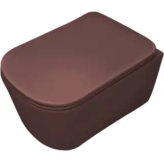 Kerasan Tribeca Унитаз подвесной 54x35 см безободковый, с крепл., без сидения, цвет: Borgogna matt 511475